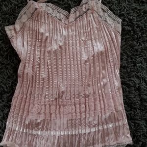 Pink Satin Lace Camisole Size S